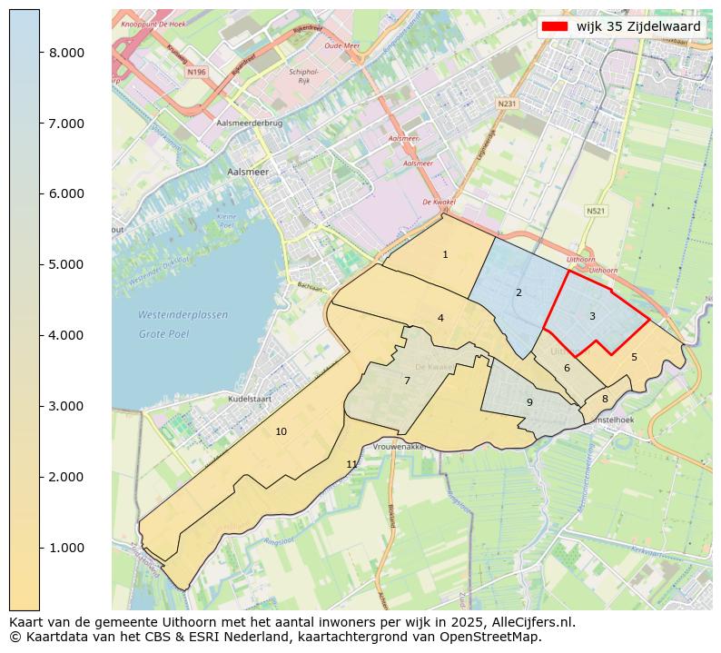 Afbeelding van de wijk Zijdelwaard op de kaart.