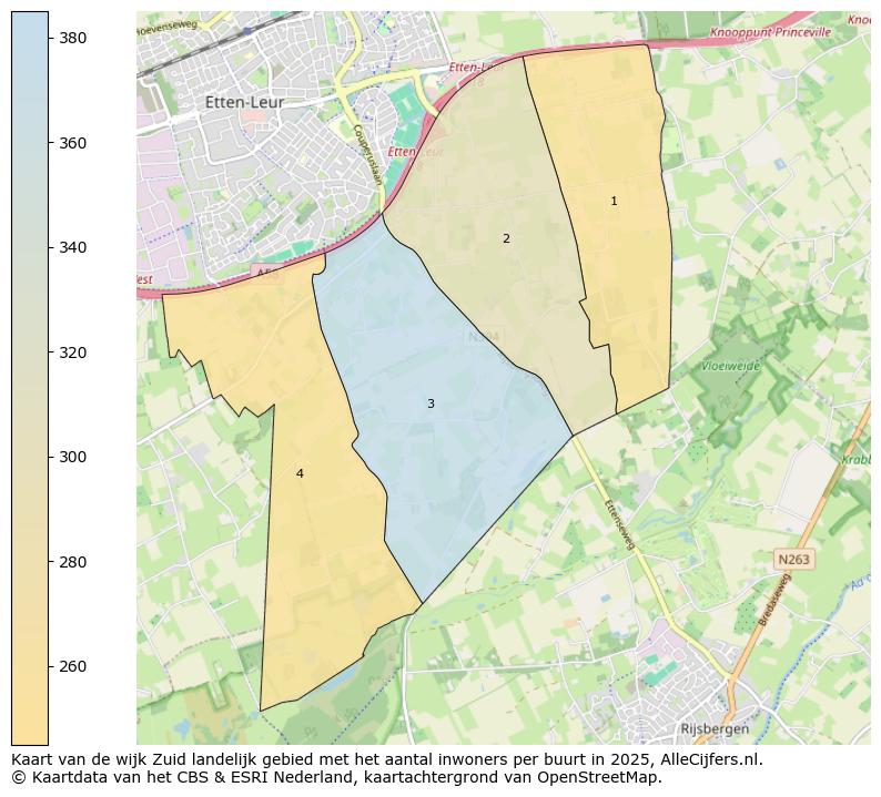 Afbeelding van de wijk Zuid landelijk gebied op de kaart.
