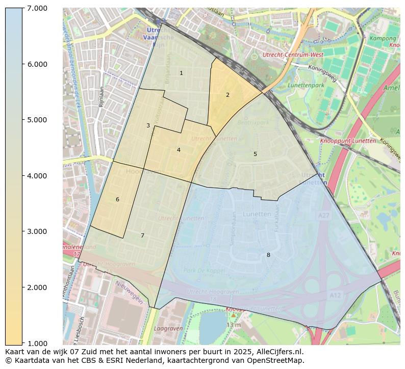 Afbeelding van de wijk Zuid op de kaart.