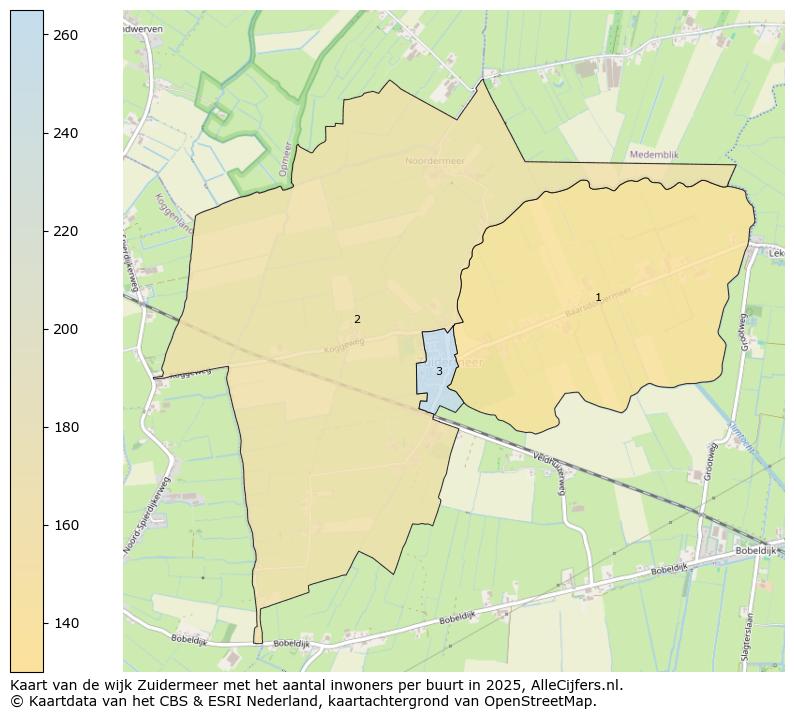 Afbeelding van de wijk Zuidermeer op de kaart.