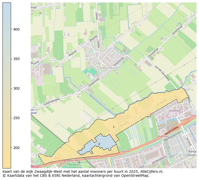 Afbeelding van de wijk Zwaagdijk-West op de kaart.