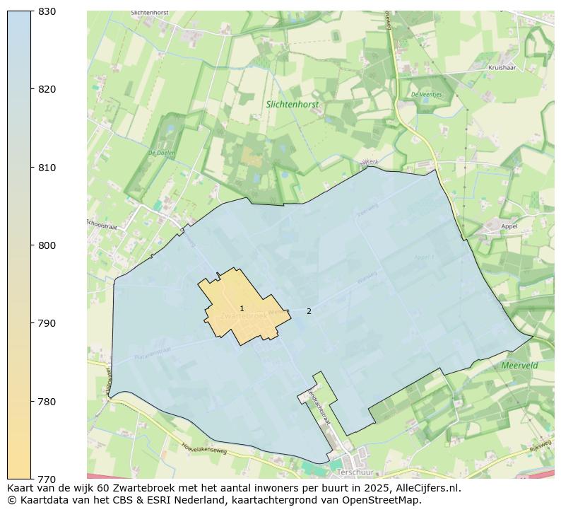 Afbeelding van de wijk Zwartebroek op de kaart.