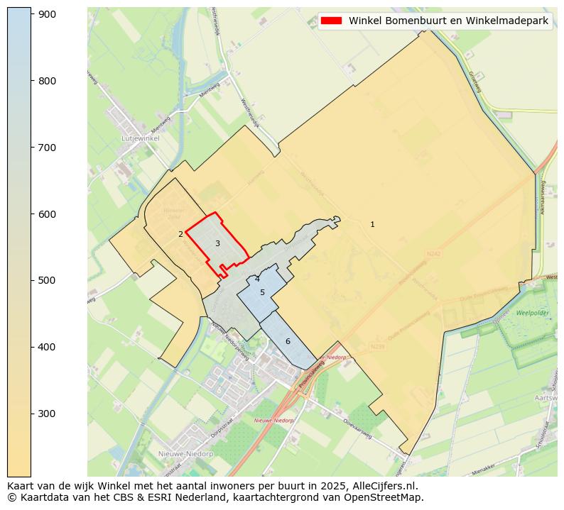 Afbeelding van de Winkel Bomenbuurt en Winkelmadepark op de kaart.