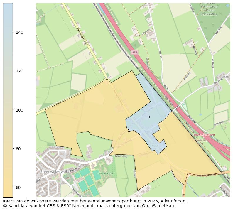 Afbeelding van de wijk Witte Paarden op de kaart.