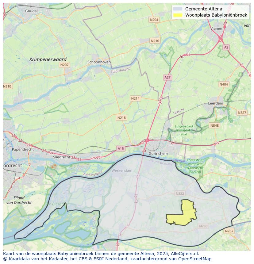 Afbeelding van de woonplaats Babyloniënbroek op de kaart.