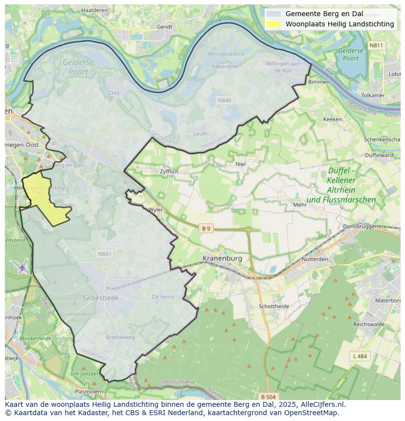 Afbeelding van de woonplaats Heilig Landstichting op de kaart.