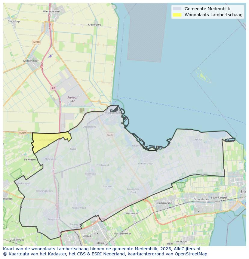 Afbeelding van de woonplaats Lambertschaag op de kaart.