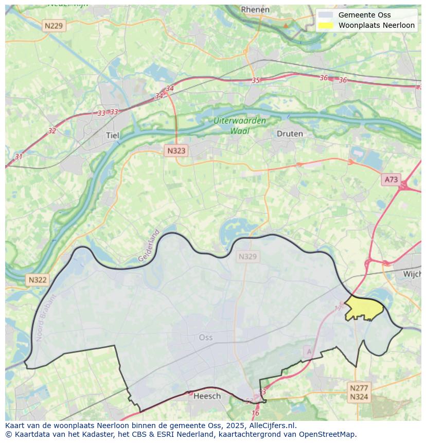 Afbeelding van de woonplaats Neerloon op de kaart.