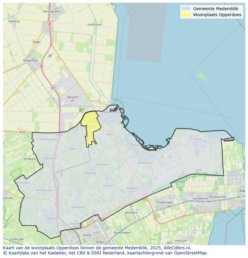 Afbeelding van de woonplaats Opperdoes op de kaart.
