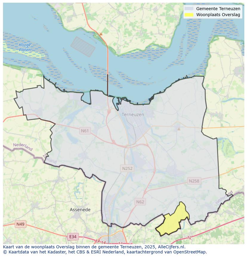 Afbeelding van de woonplaats Overslag op de kaart.