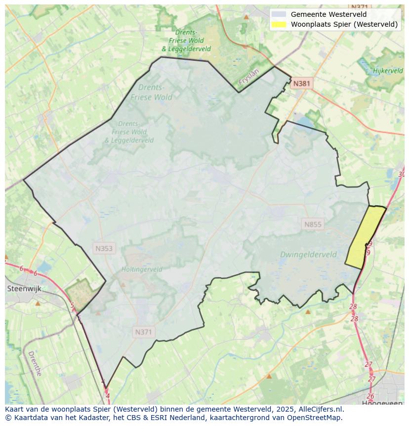 Afbeelding van de woonplaats Spier op de kaart.