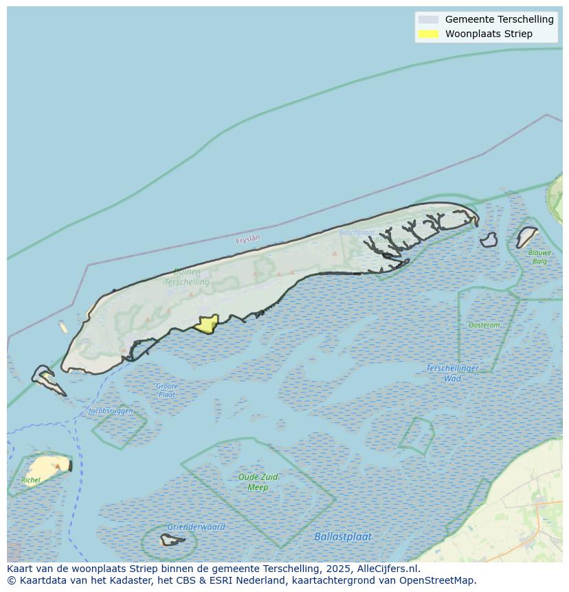 Afbeelding van de woonplaats Striep op de kaart.
