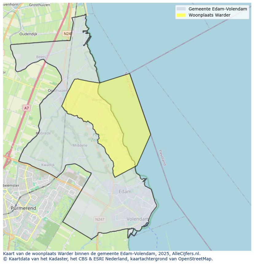 Afbeelding van de woonplaats Warder op de kaart.