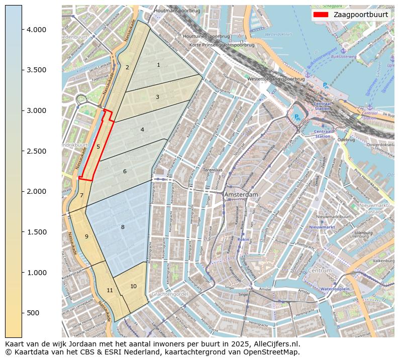 Afbeelding van de Zaagpoortbuurt op de kaart.
