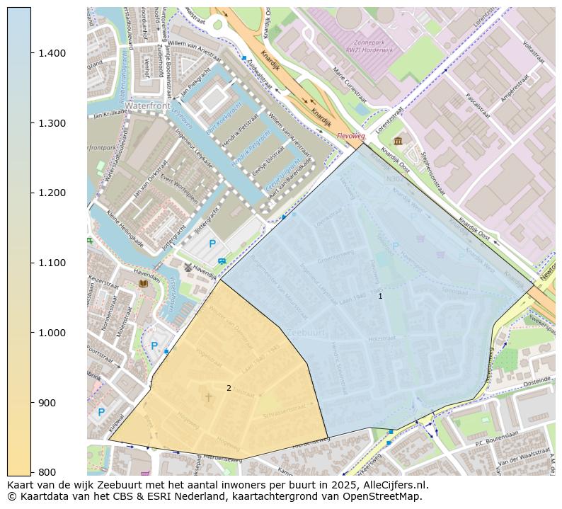 Afbeelding van de wijk Zeebuurt op de kaart.