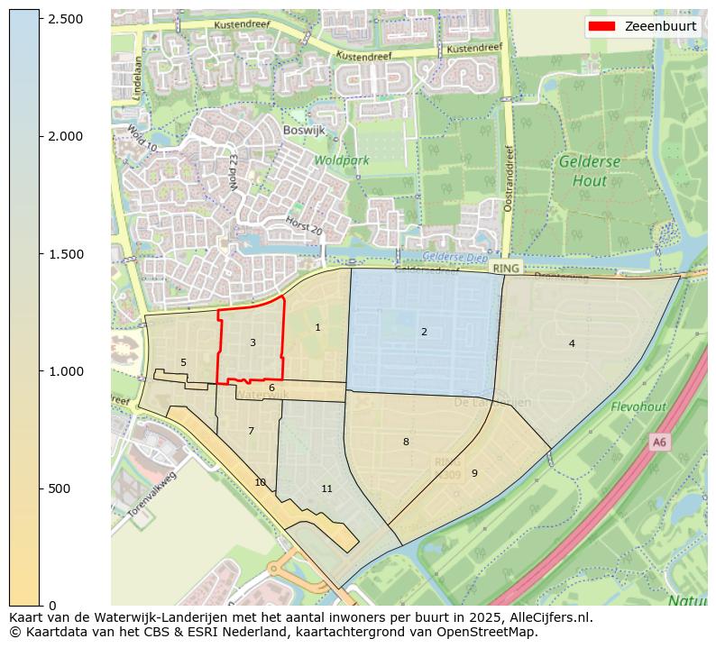Afbeelding van de Zeeenbuurt op de kaart.