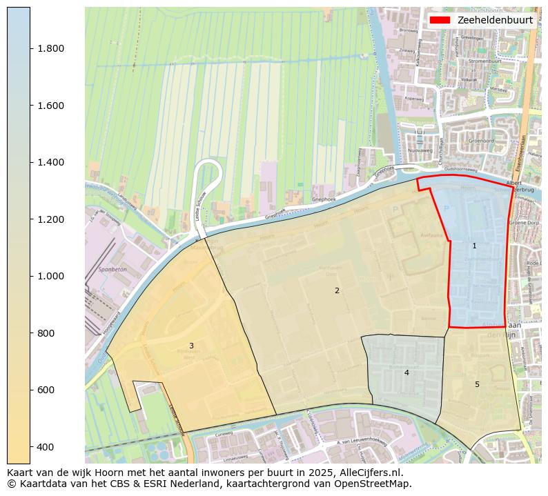 Afbeelding van de Zeeheldenbuurt op de kaart.