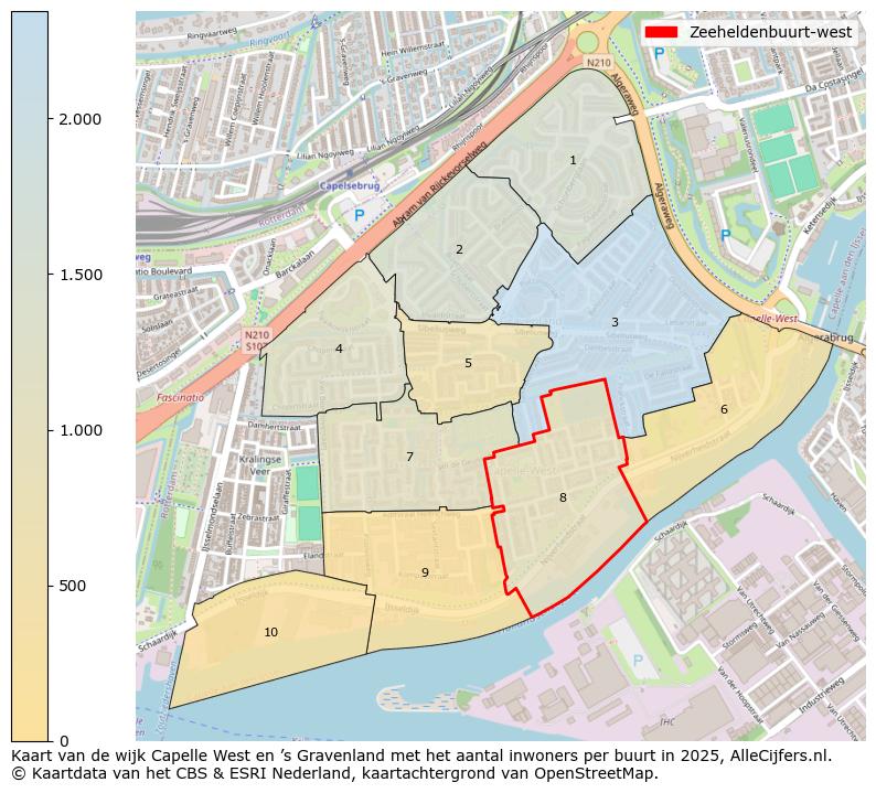 Afbeelding van de Zeeheldenbuurt-west op de kaart.