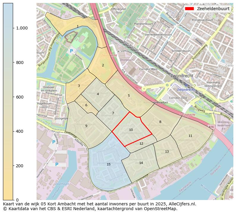 Afbeelding van de Zeeheldenbuurt op de kaart.