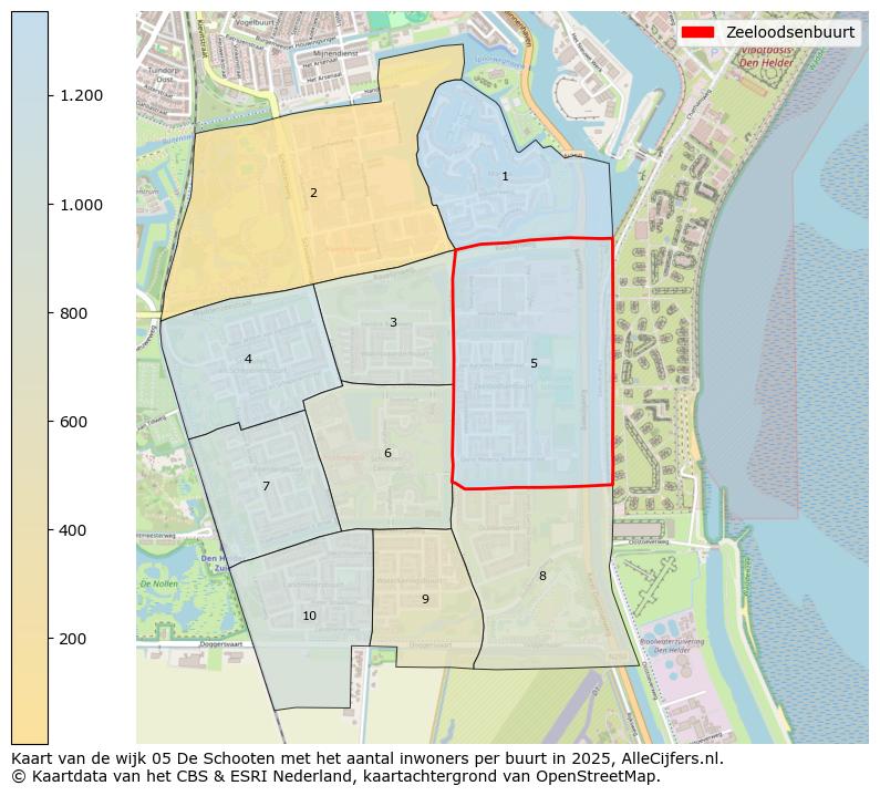 Afbeelding van de Zeeloodsenbuurt op de kaart.