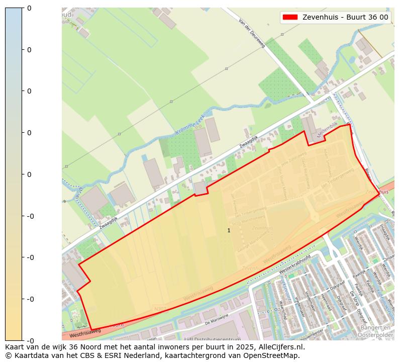 Afbeelding van de Zevenhuis - Buurt 36 00 op de kaart.