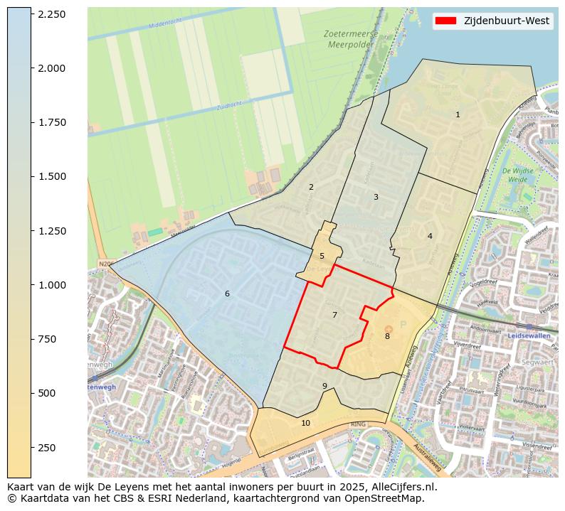 Afbeelding van de Zijdenbuurt-West op de kaart.
