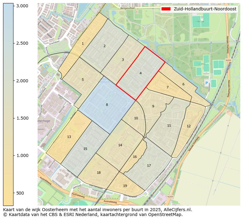 Afbeelding van de Zuid-Hollandbuurt-Noordoost op de kaart.