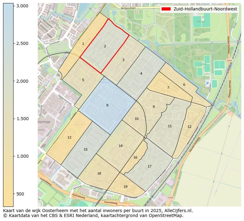 Afbeelding van de Zuid-Hollandbuurt-Noordwest op de kaart.