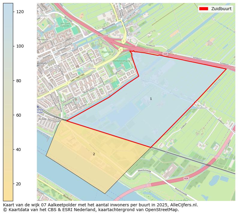 Afbeelding van de Zuidbuurt op de kaart.