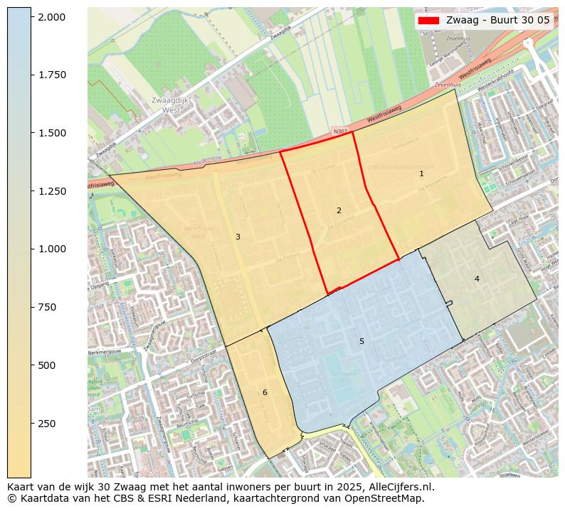 Afbeelding van de Zwaag - Buurt 30 05 op de kaart.