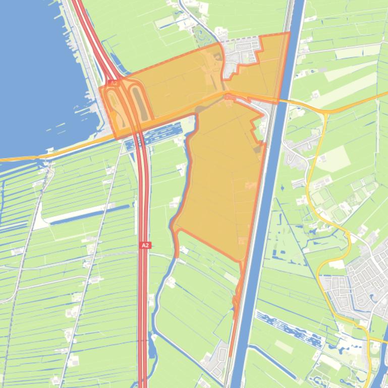 Kaart van de buurt Poldergebied Loenersloot.