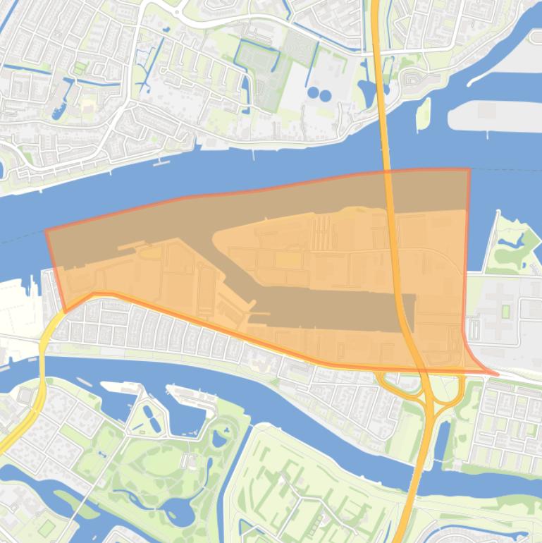 Kaart van de buurt 1e Merwedehaven en omgeving.