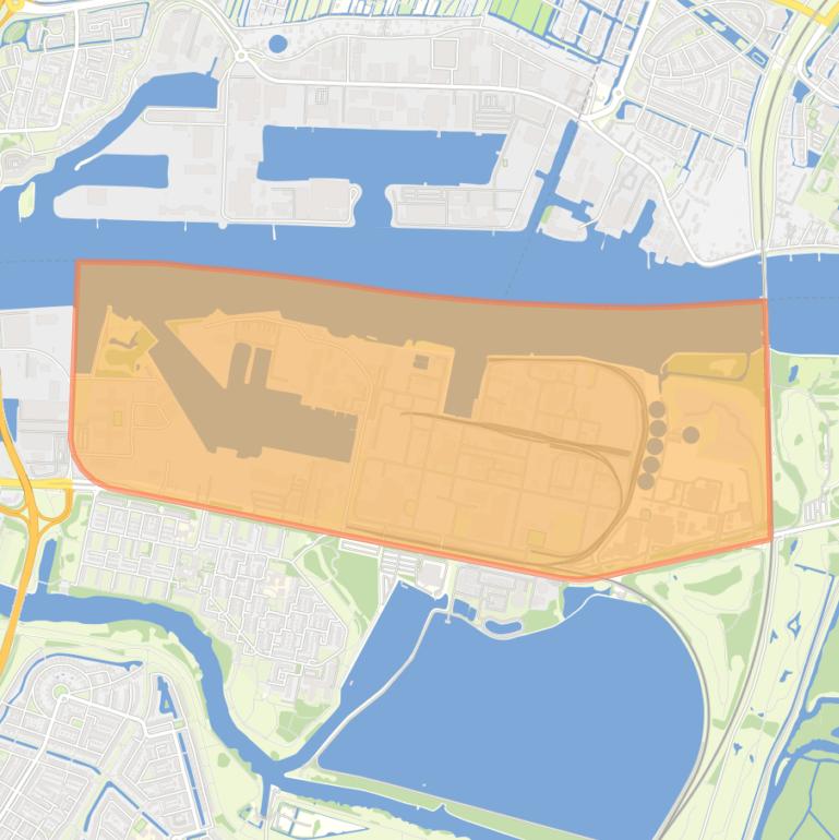 Kaart van de buurt 2e Merwedehaven en omgeving.