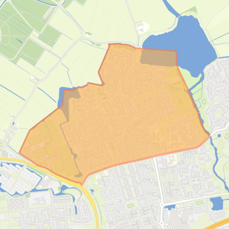 Kaart van de buurt Aa-landen-Noord.