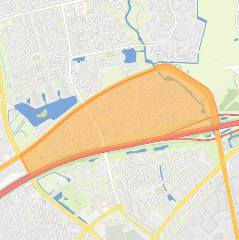 Kaart van de buurt Aa-landen-Zuid.