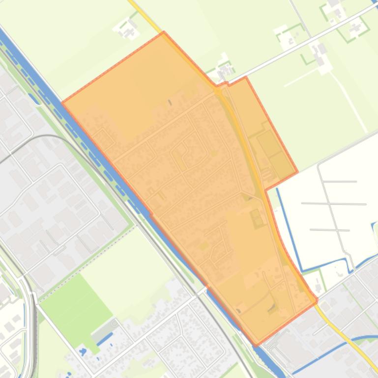 Kaart van de buurt Aadorp Oost.