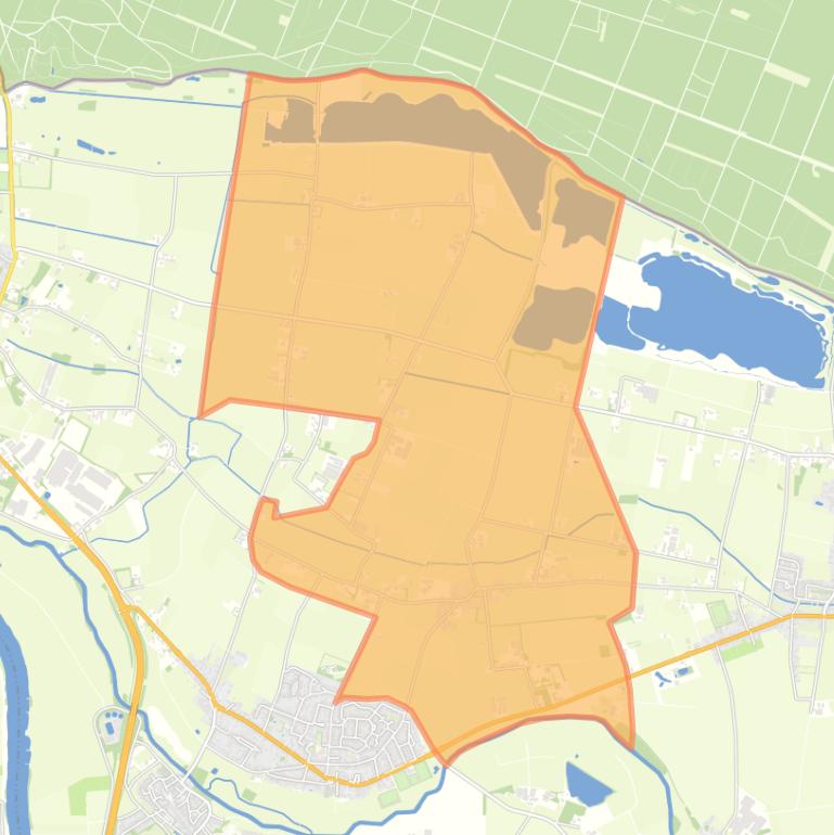 Kaart van de buurt Aaldonk-Violenberg.