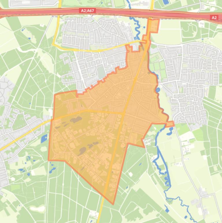 Kaart van de buurt Aalst.