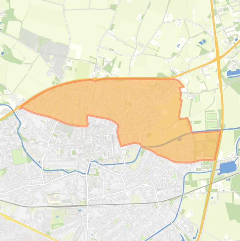 Kaart van de buurt Aalten-kern Noord/Noordoost.