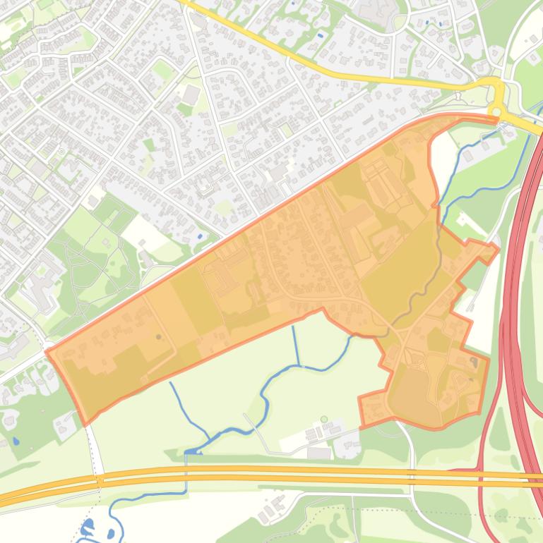 Kaart van de buurt Aan de Beek.