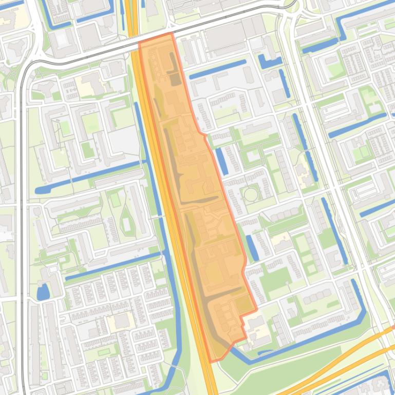 Kaart van de Aart van der Leeuwbuurt.