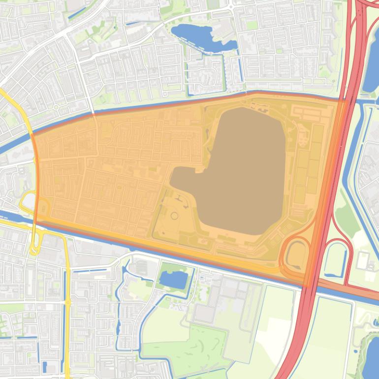 Kaart van de buurt Aawijk Zuid.