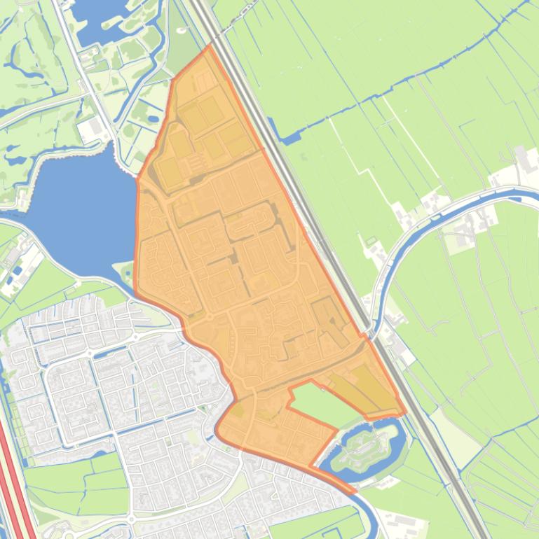 Kaart van de buurt Abcoude-Noordoost.