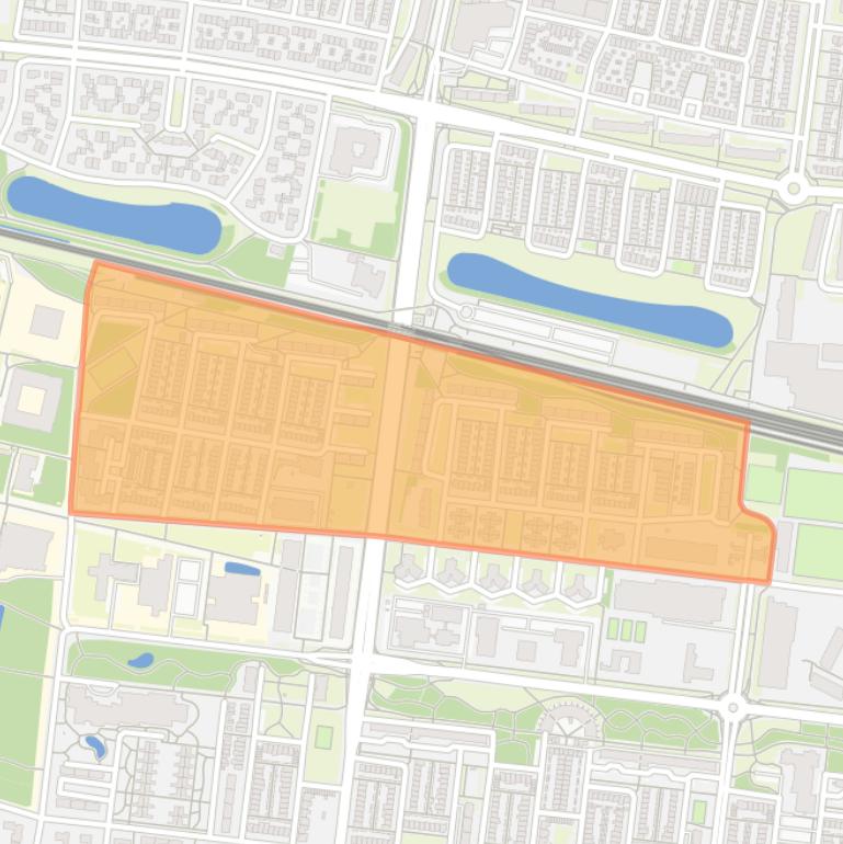 Kaart van de Abdij- en Torenbuurt.