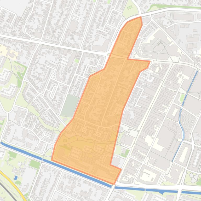 Kaart van de buurt Achterkerk.