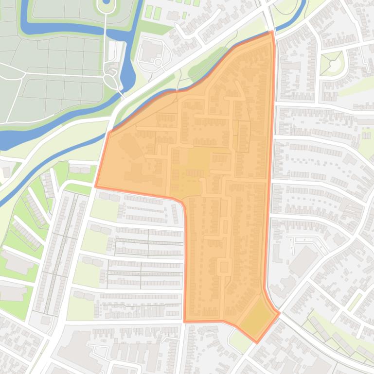 Kaart van de buurt Achterlanden en omgeving.