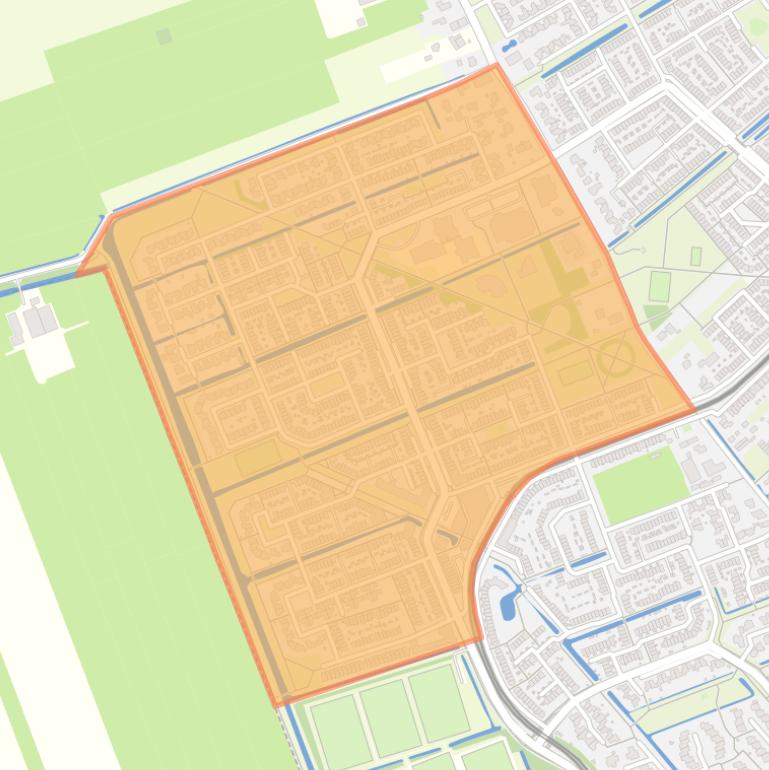 Kaart van de buurt Achterveld-West.