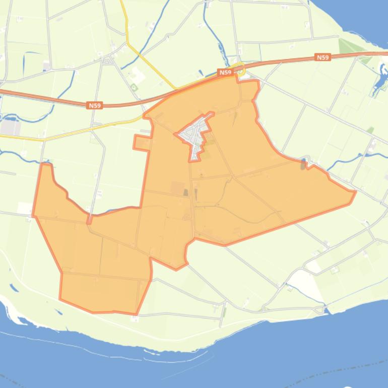 Kaart van de buurt Achthuizen buitengebied.