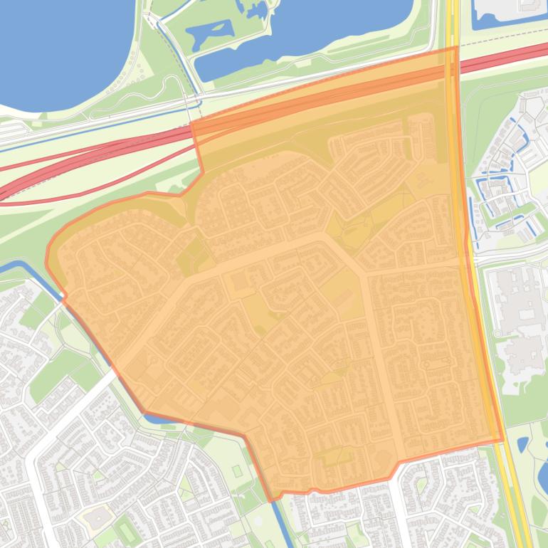 Kaart van de buurt Achtse Barrier-Hoeven.