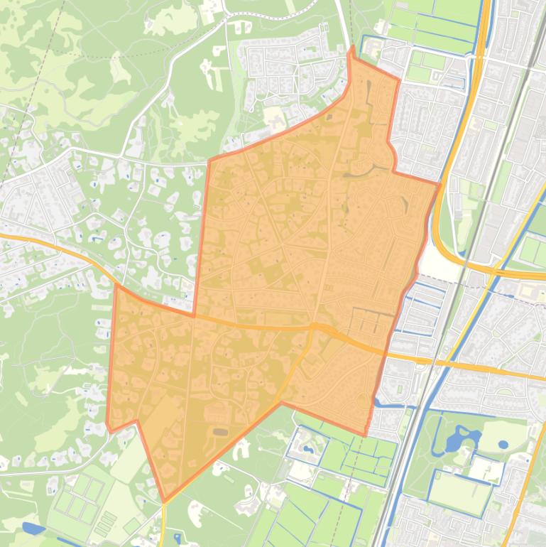 Kaart van de buurt Aerdenhout-Centrum.